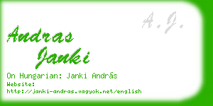 andras janki business card